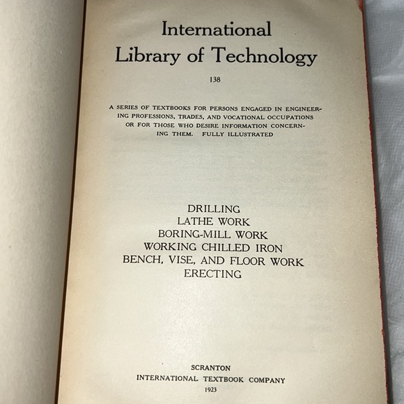 DRILLING LATHE WORK, BORING MILL & ERECTING, INTERNATIONAL LIBRARY OF TECHNOLOGY - Picture 9 of 17